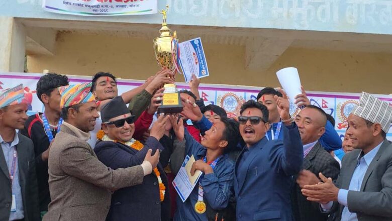 खुला पुरुष भलिबल प्रतियोगिताको उपाधि दोर्पाबुवालुङको पोल्टामा