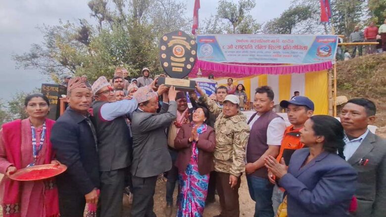 आठौँ राष्ट्रपति रनिङ शिल्ड प्रतियोगिताको उपाधि राधाकृष्ण माविलाई